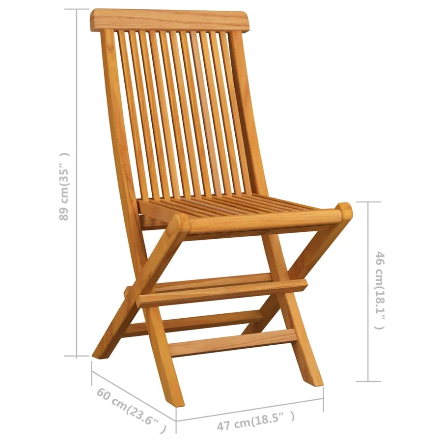 Chaises de jardin et coussins vert lot de 8 Bois de teck massif - 12