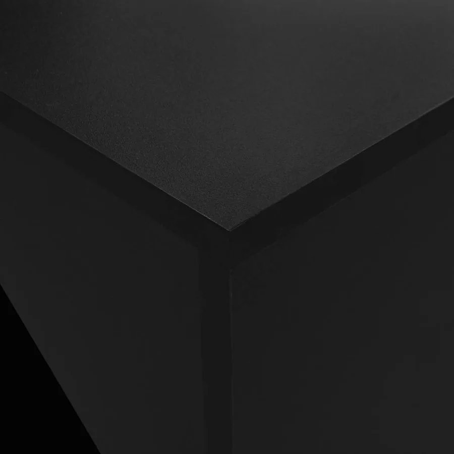 Table de bar avec armoire Noir 115x59x200 cm - 4