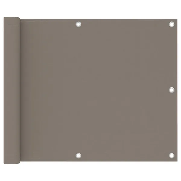 Écran de balcon Taupe 75x500 cm Tissu Oxford