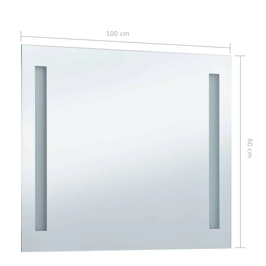 Miroir mural à LED pour salle de bains 100x60 cm - 7