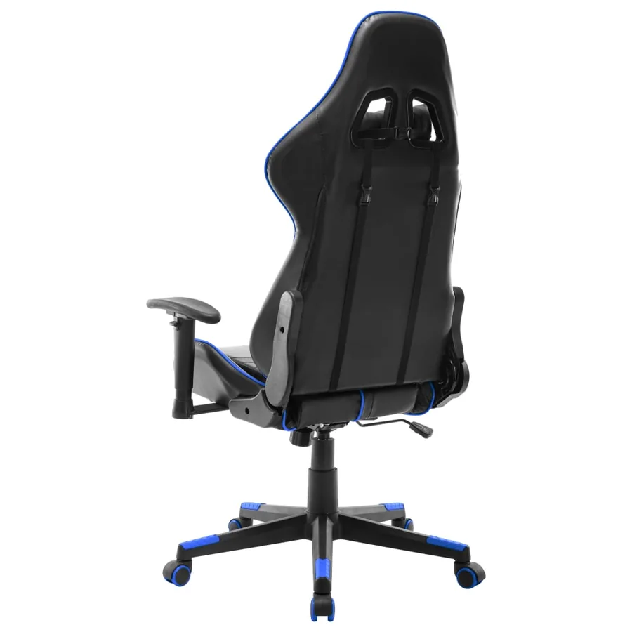 Chaise de jeu Noir et bleu Cuir artificiel - 4