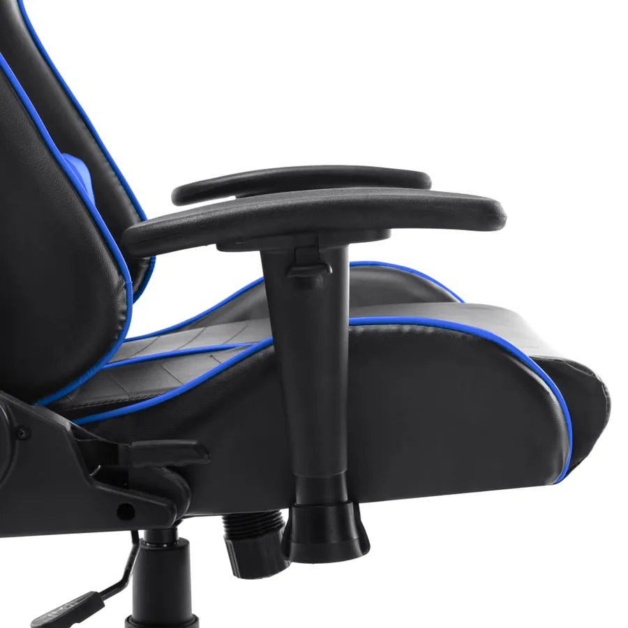Chaise de jeu Noir et bleu Cuir artificiel - 7