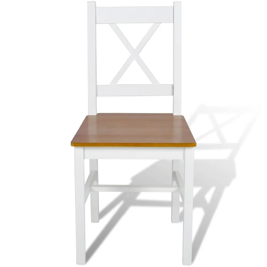 Chaises à manger lot de 6 blanc pinède - 2