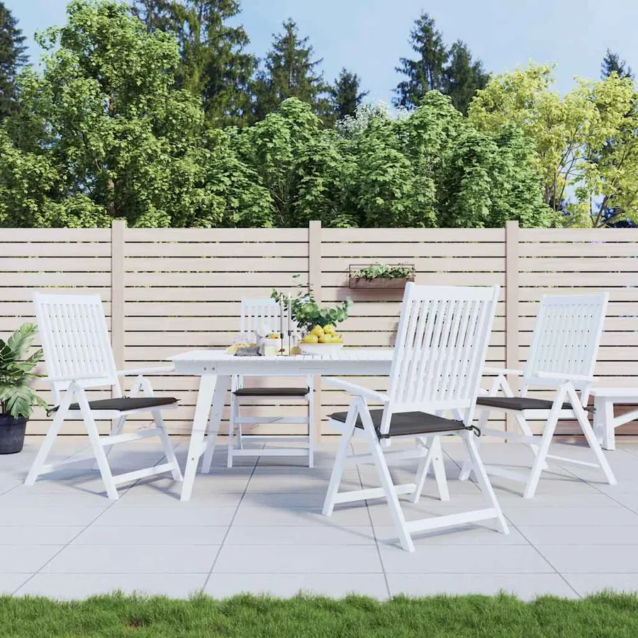 Coussins de chaise de jardin lot de 4 anthracite 50x50x4 cm