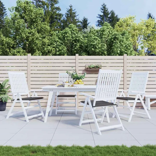 Coussins de chaise de jardin lot de 4 anthracite 50x50x4 cm