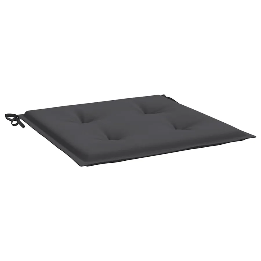 Coussins de chaise de jardin lot de 4 anthracite 50x50x4 cm - 5