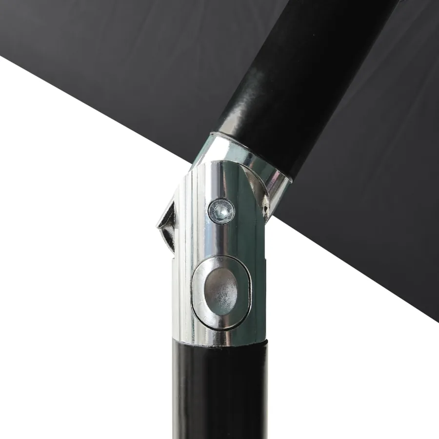 Parasol de jardin à 3 niveaux avec mât en aluminium anthracite - 6