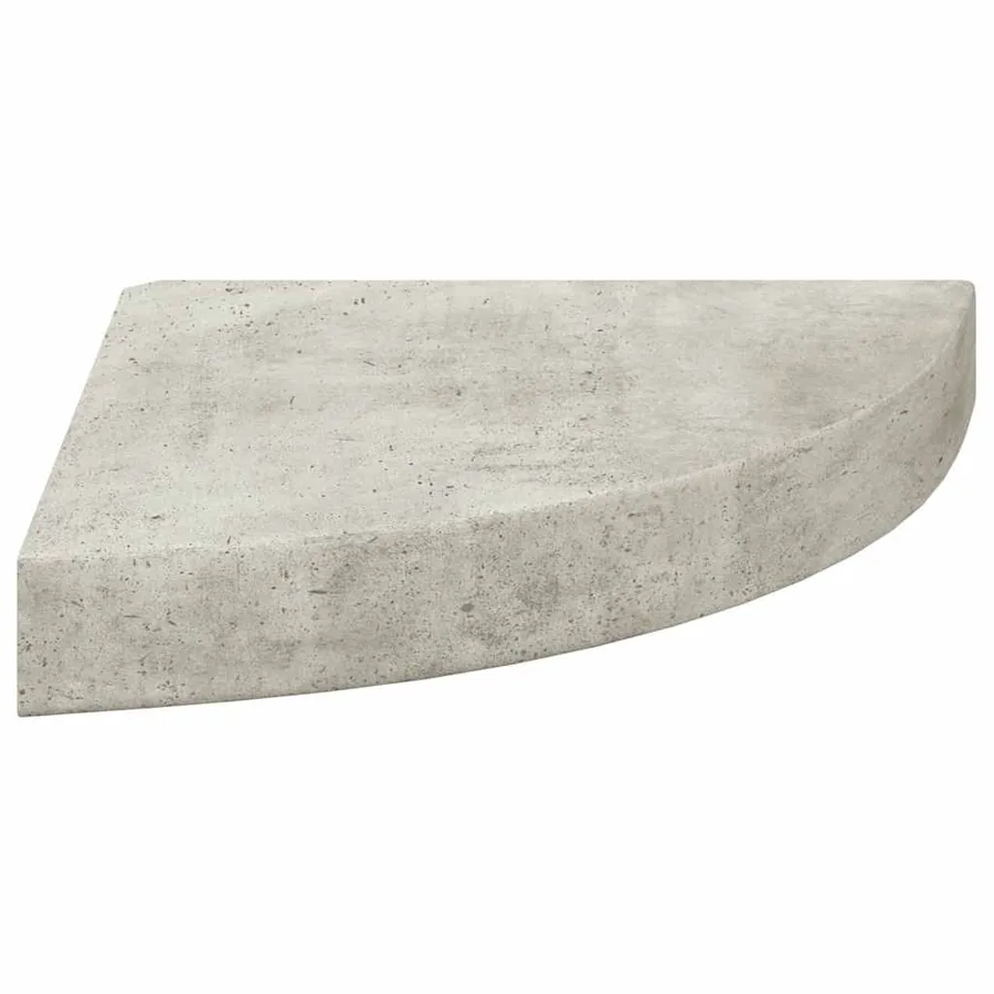 Étagères d'angle murales 4 pcs Gris béton 25x25x3,8 cm MDF - 7