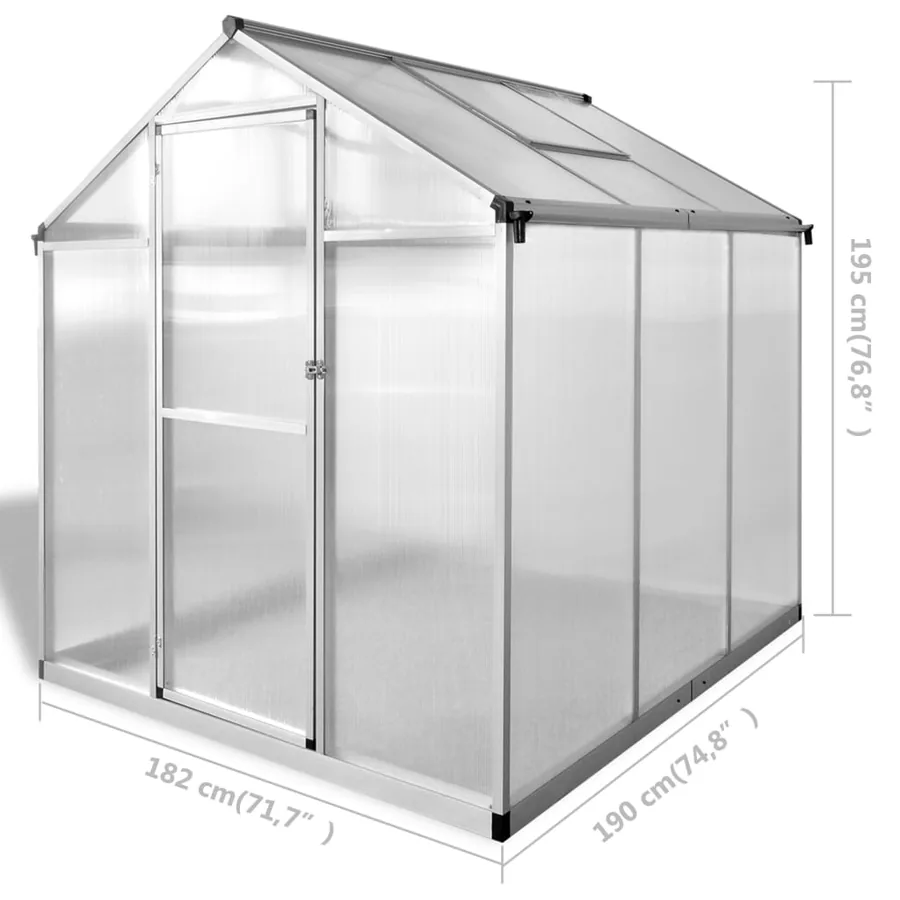 Serre Aluminium renforcé 3,46 m² - 10