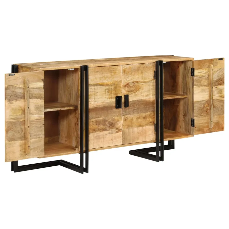 Buffet Bois de manguier massif 150x40x80 cm - 4