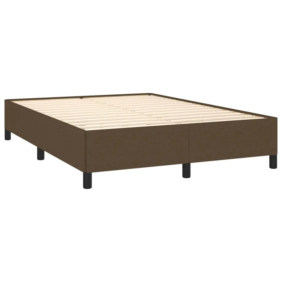 Sommier à lattes de lit avec matelas Marron foncé 140x200 cm - 4