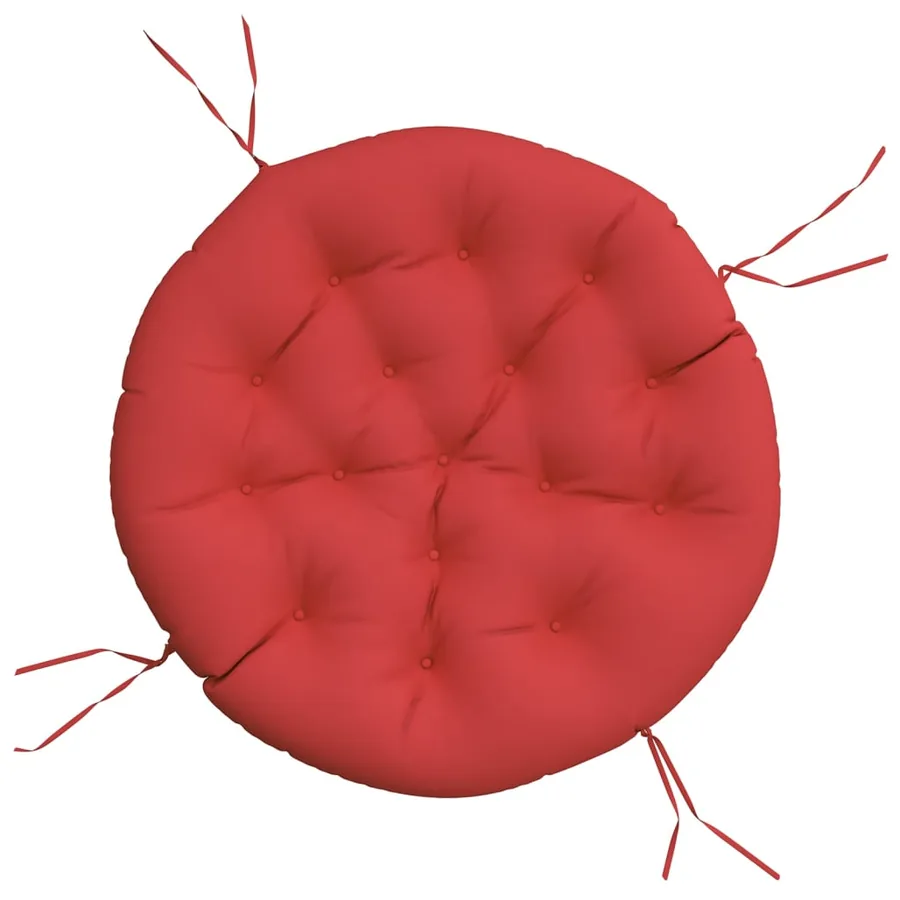 Coussin rond rouge Ø 100 x11 cm tissu oxford - 2