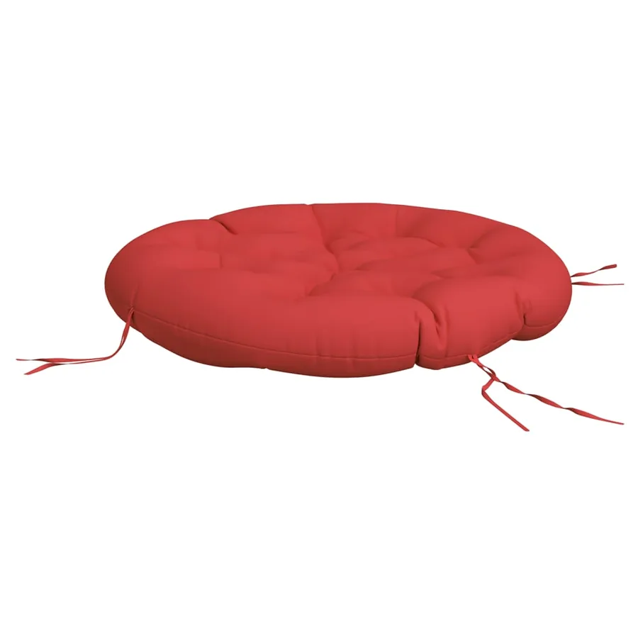 Coussin rond rouge Ø 100 x11 cm tissu oxford - 4