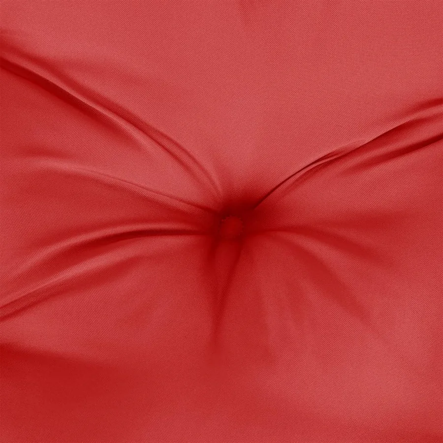 Coussin rond rouge Ø 100 x11 cm tissu oxford - 5