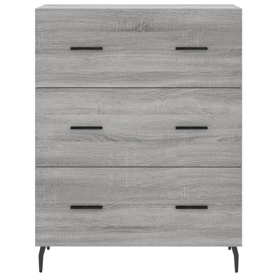 Buffet haut Sonoma gris 69,5x34x180 cm Bois d'ingénierie - 8