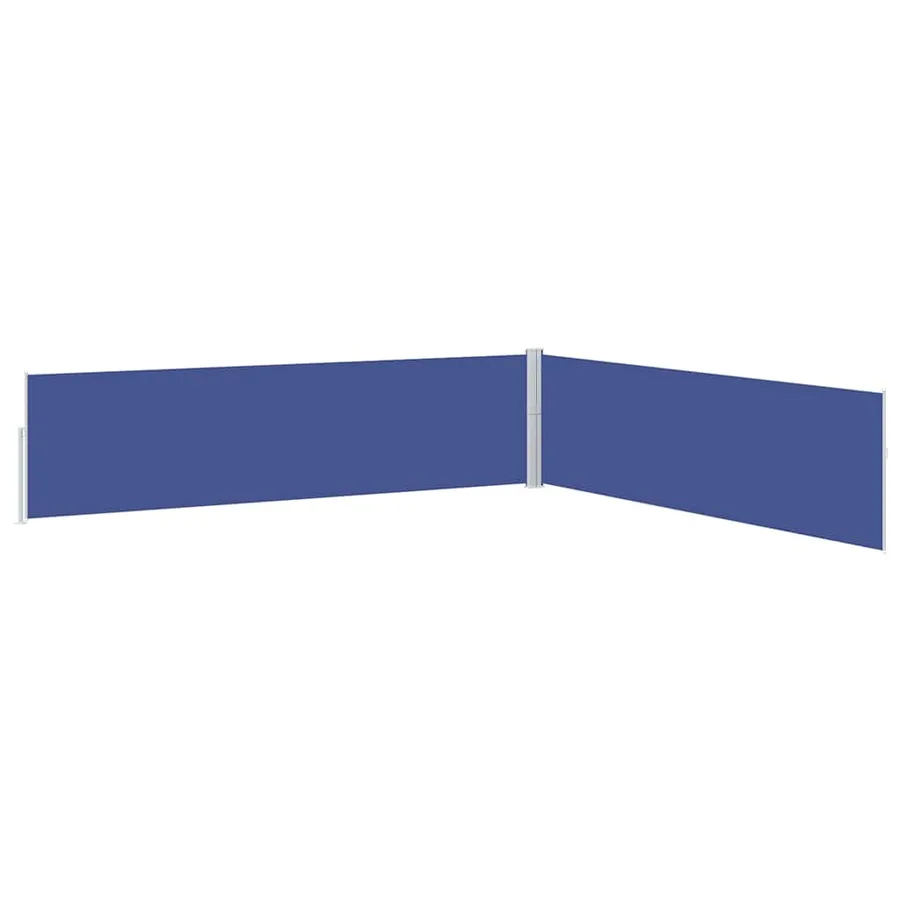 Auvent latéral rétractable de patio 170x1200 cm Bleu - 4