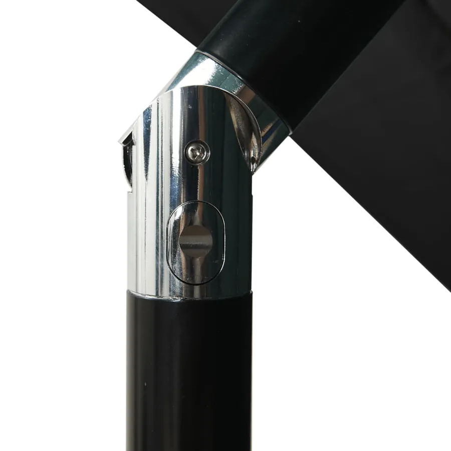 Parasol de jardin à 3 niveaux avec mât en aluminium noir - 6