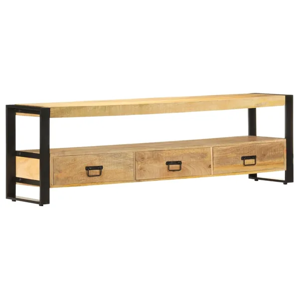 Meuble TV 150x30x45 cm Bois solide de manguier