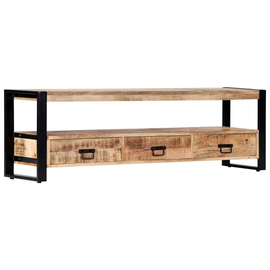 Meuble TV 150x30x45 cm Bois solide de manguier - 12