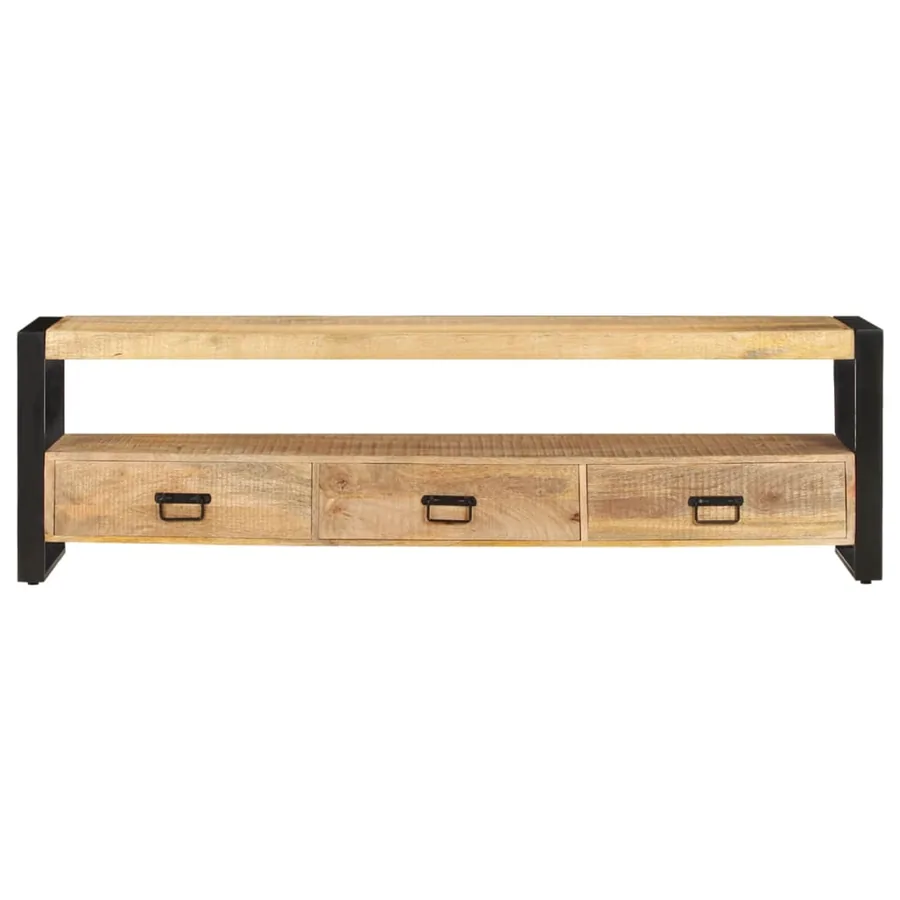 Meuble TV 150x30x45 cm Bois solide de manguier - 2