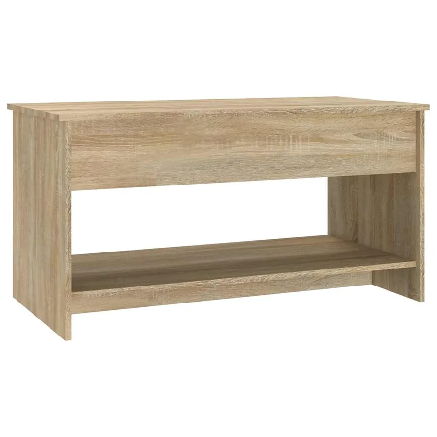 Table basse chêne sonoma 102x50x52,5 cm bois d'ingénierie - 5