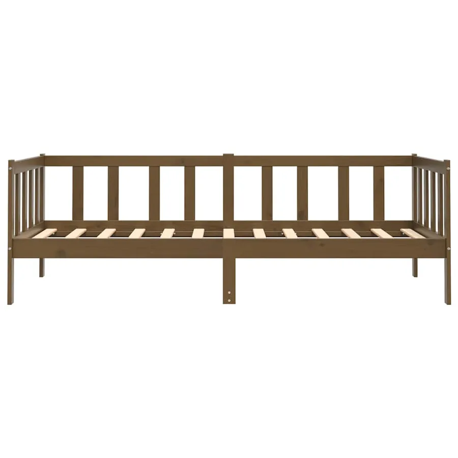 Lit de jour sans matelas marron miel bois pin massif 90x200 cm - 5