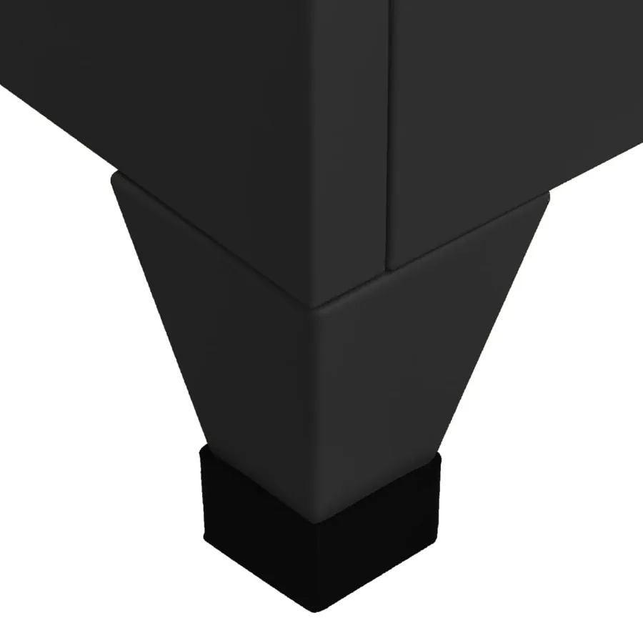 Armoire à casiers Noir 38x45x180 cm Acier - 6