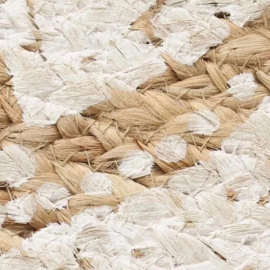 Tapis de sol Jute tressée imprimée 180 cm Rond - 3