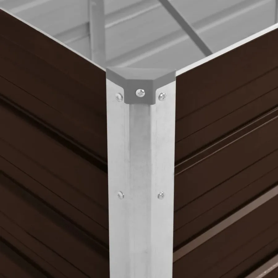 Lit surélevé de jardin Marron 320x80x45 cm Acier galvanisé - 6