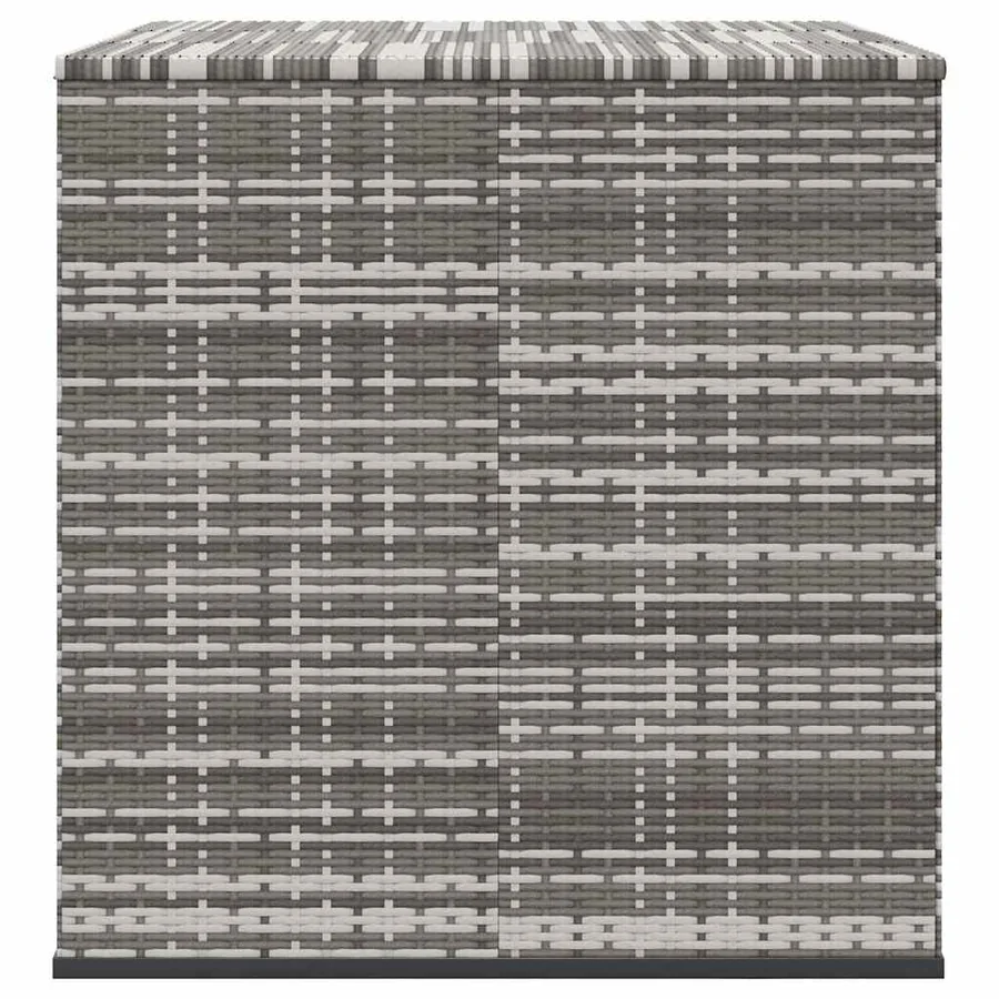Boîte à coussins de jardin Résine tressée 145x100x103 cm Gris - 5