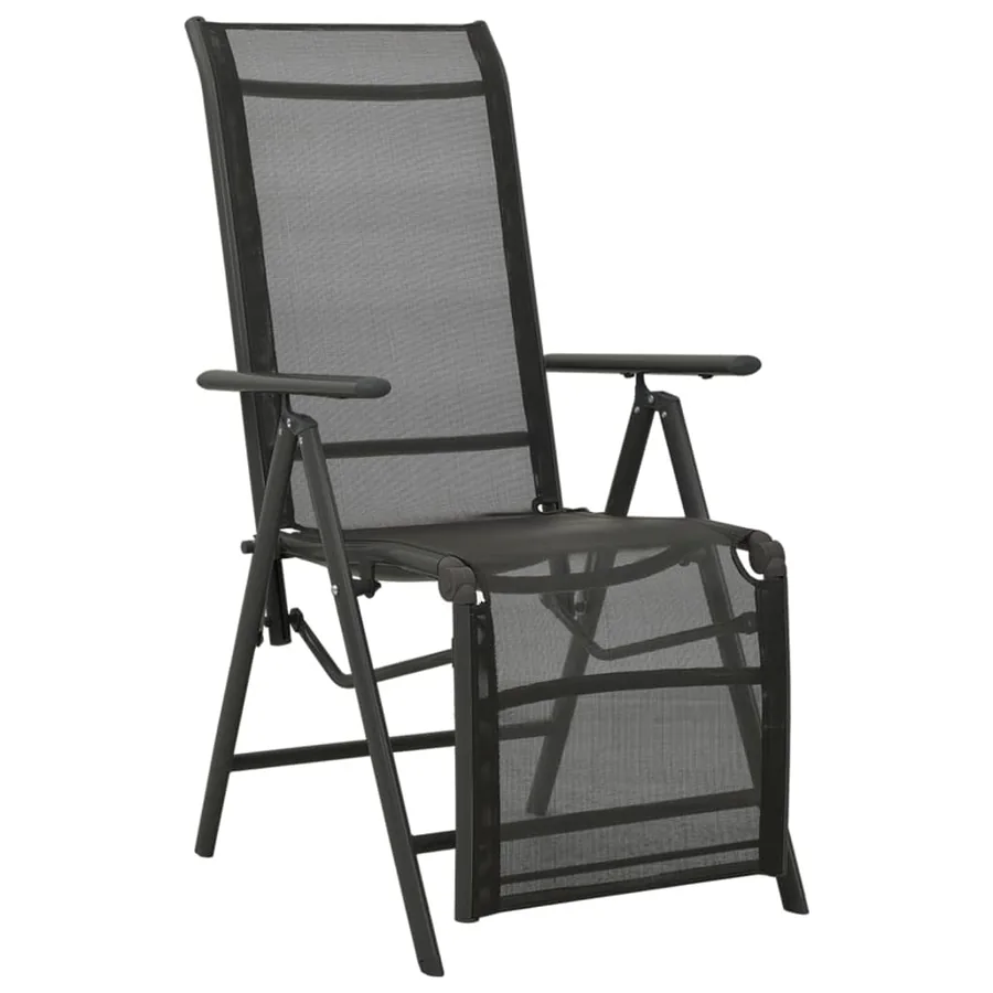 Chaises inclinables de jardin lot de 2 Textilène et aluminium - 2