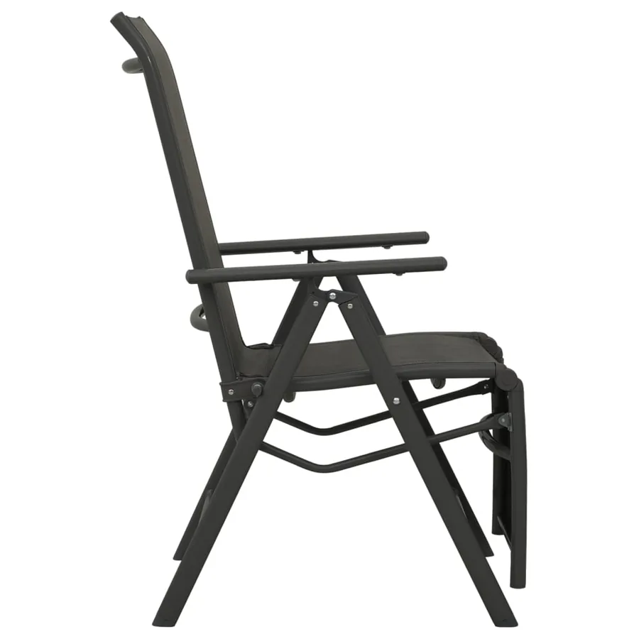 Chaises inclinables de jardin lot de 2 Textilène et aluminium - 4