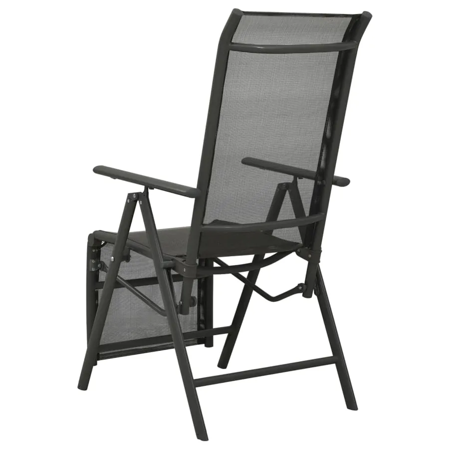 Chaises inclinables de jardin lot de 2 Textilène et aluminium - 5