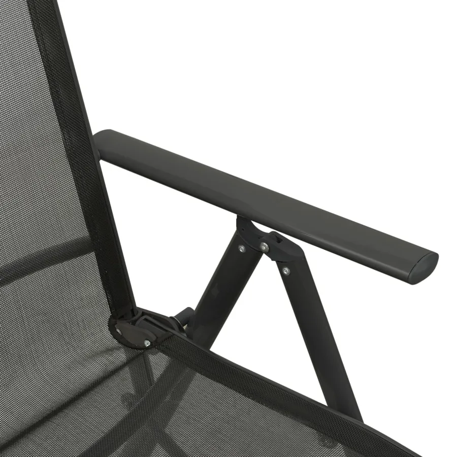 Chaises inclinables de jardin lot de 2 Textilène et aluminium - 7