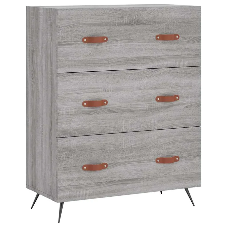 Buffet haut Sonoma gris 69,5x34x180 cm Bois d'ingénierie - 6