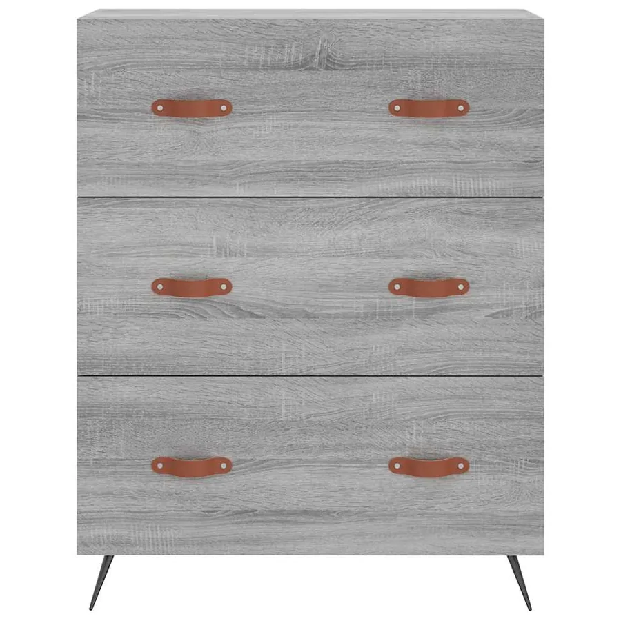 Buffet haut Sonoma gris 69,5x34x180 cm Bois d'ingénierie - 7