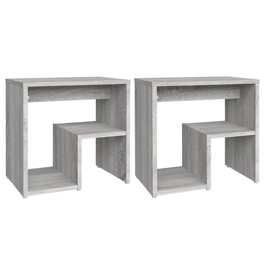 Tables de chevet 2 pcs Sonoma gris 40x30x40 cm Bois ingénierie - 2