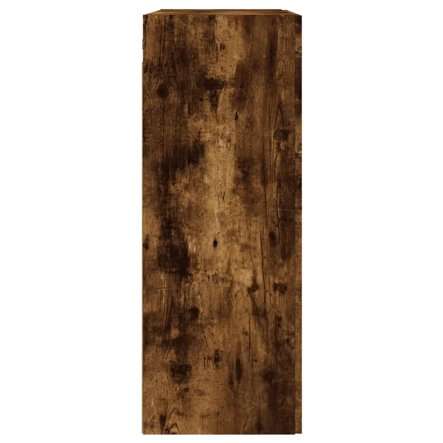 Armoires murales 2 pcs chêne fumé bois d'ingénierie - 7