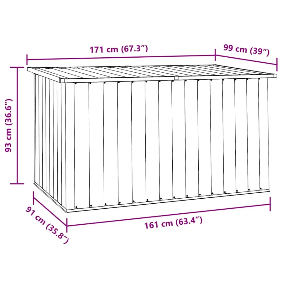 Boîte de rangement de jardin Vert 171x99x93 cm - 7