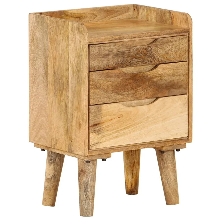 Table de chevet Bois de manguier massif 40 x 30 x 59,5 cm - 15