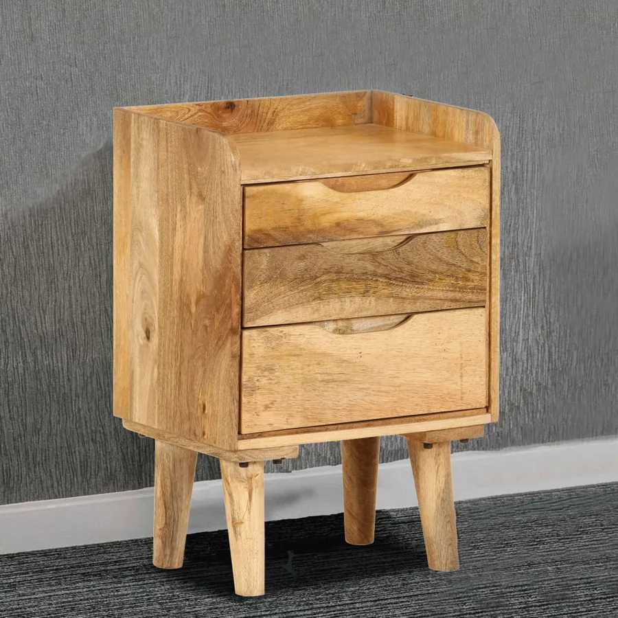 Table de chevet Bois de manguier massif 40 x 30 x 59,5 cm - 18