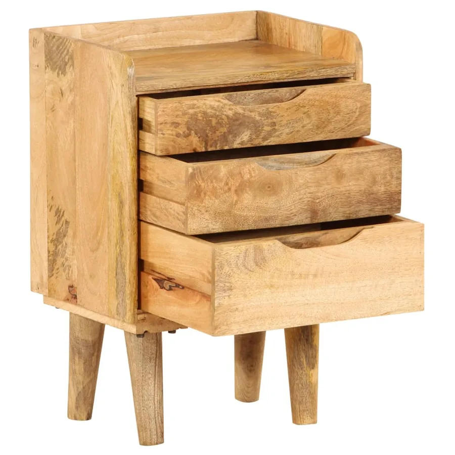 Table de chevet Bois de manguier massif 40 x 30 x 59,5 cm - 2
