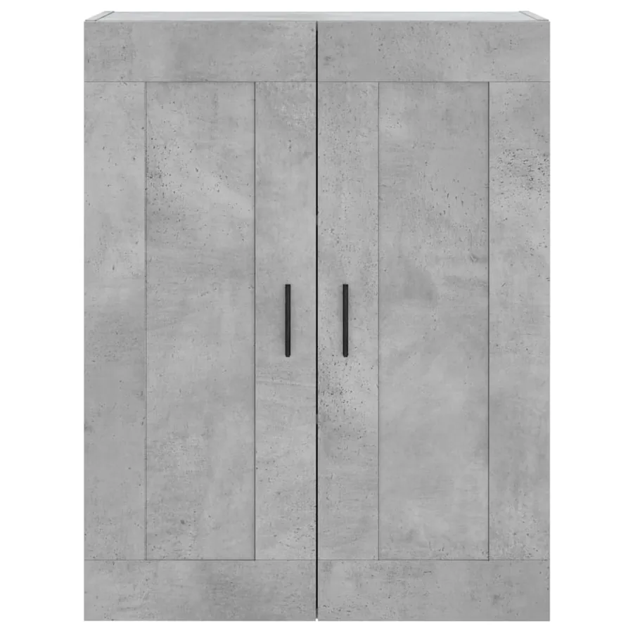 Buffet haut Gris béton 69,5x34x180 cm Bois d'ingénierie - 6