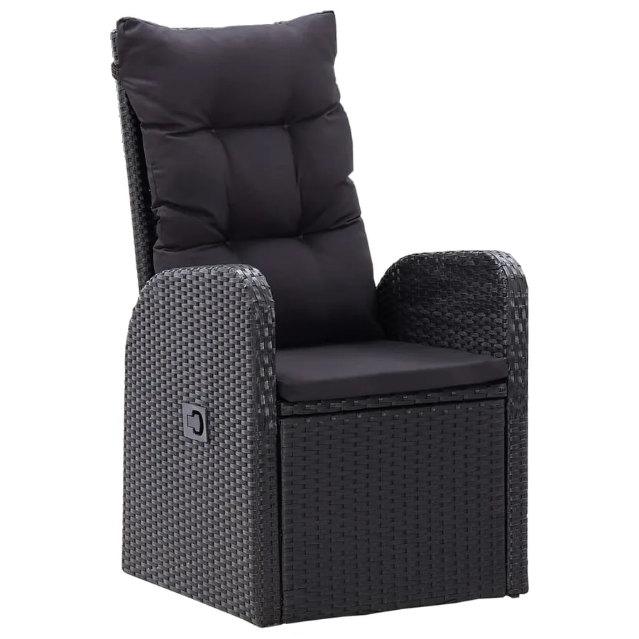 Ensemble à manger de jardin 5 pcs Noir - 13
