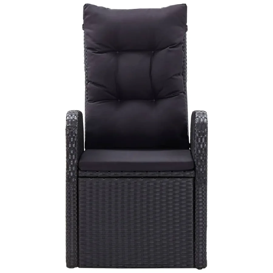 Ensemble à manger de jardin 5 pcs Noir - 14