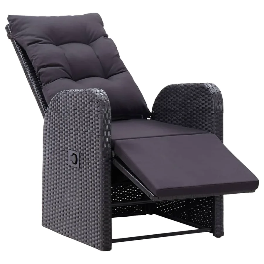 Ensemble à manger de jardin 5 pcs Noir - 5