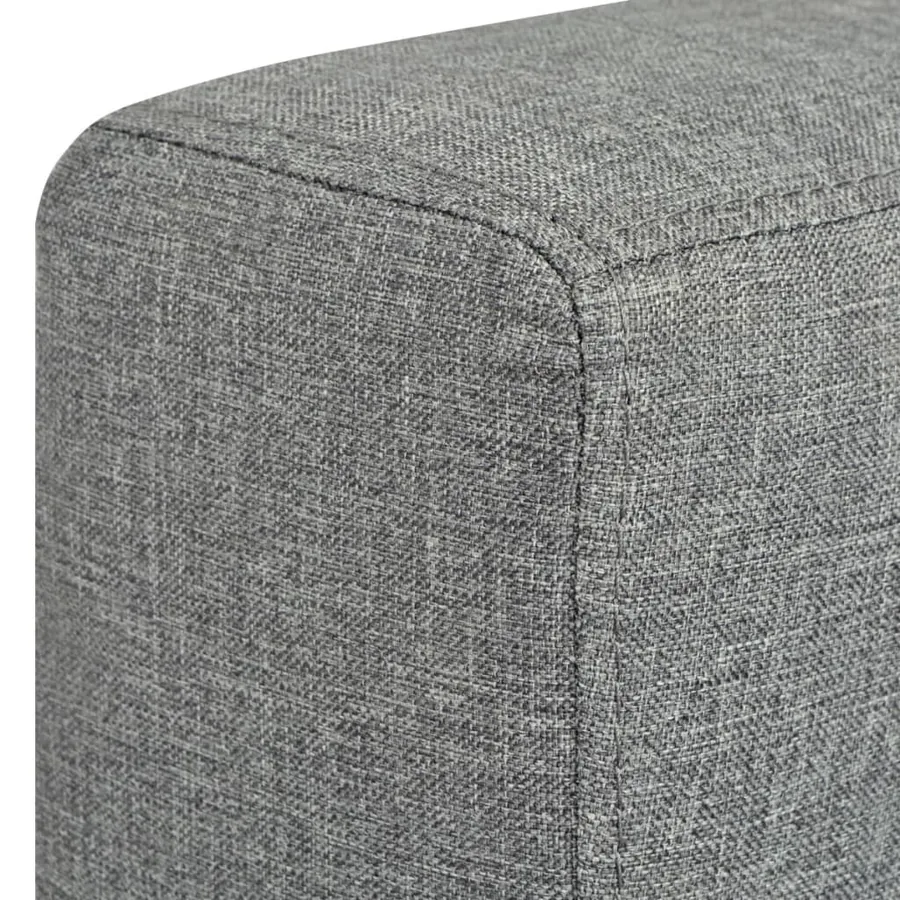 Canapé à 3 places Tissu Gris clair - 6
