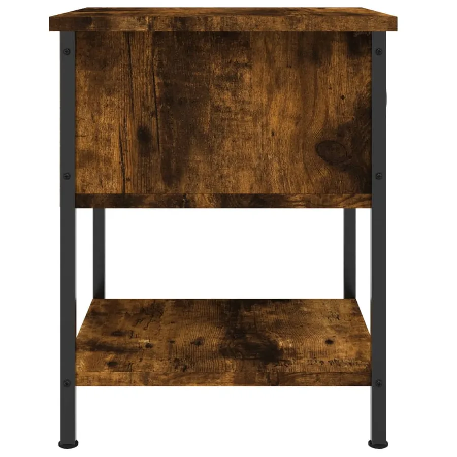 Tables de chevet 2pcs chêne fumé 34x35,5x45cm bois d’ingénierie - 8