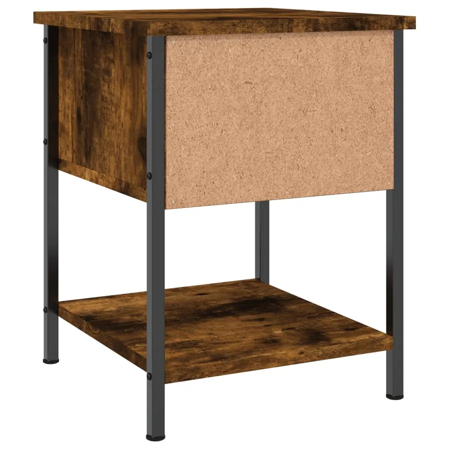 Tables de chevet 2pcs chêne fumé 34x35,5x45cm bois d’ingénierie - 9