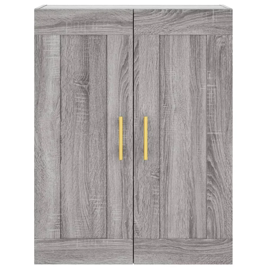 Buffet haut Sonoma gris 69,5x34x180 cm Bois d'ingénierie - 6